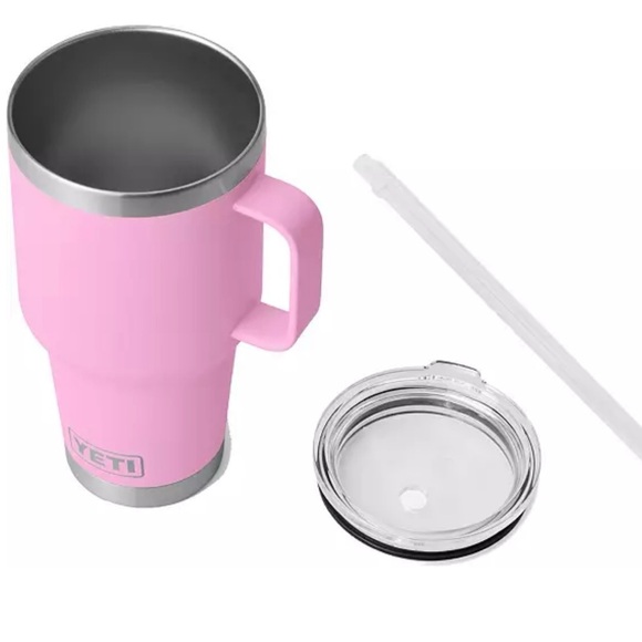 ๐๐๏ธ NWT YETI 35oz Rambler Mug with Straw Lid Power Pink - Picture 3 of 9